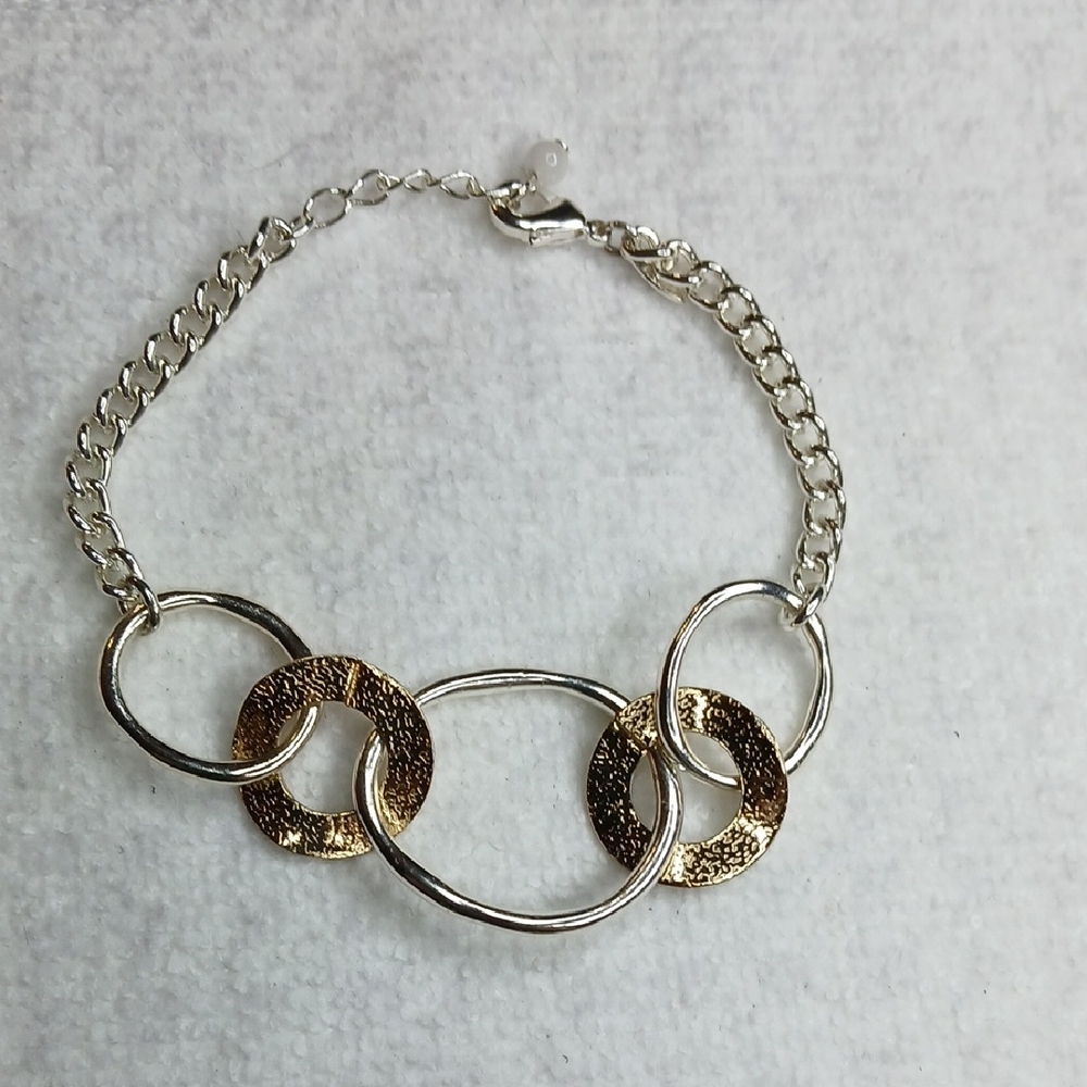 Shofel Bros Vintage Two-Tone Circle Link Bracelet
